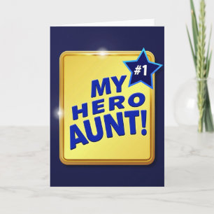 My Hero Aunt Star Award Card