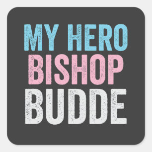 My Hero Bishop Budde Trans LGBT Trump Have Mercy Square Sticker