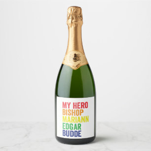 My Hero Bishop Mariann Edgar Budde Trans LGBT  Sparkling Wine Label