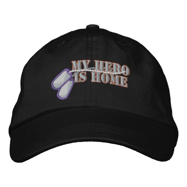 My Hero Is Home Embroidered Hat (Front)