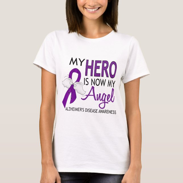 My Hero Is My Angel Alzheimer's Disease T-Shirt (Front)