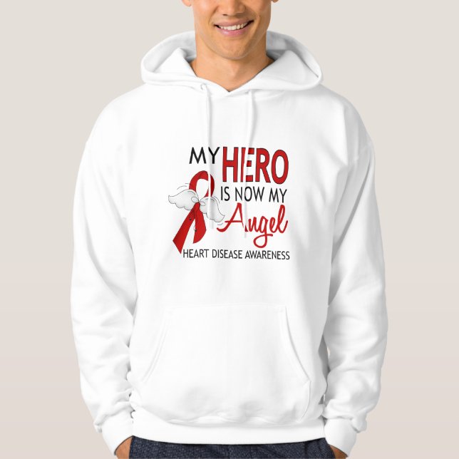 My Hero Is My Angel Heart Disease Hoodie (Front)