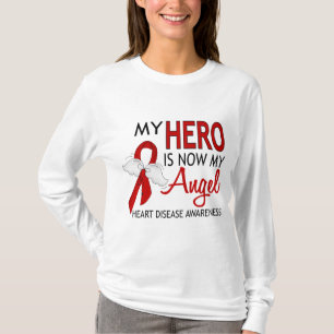 My Hero Is My Angel Heart Disease T-Shirt