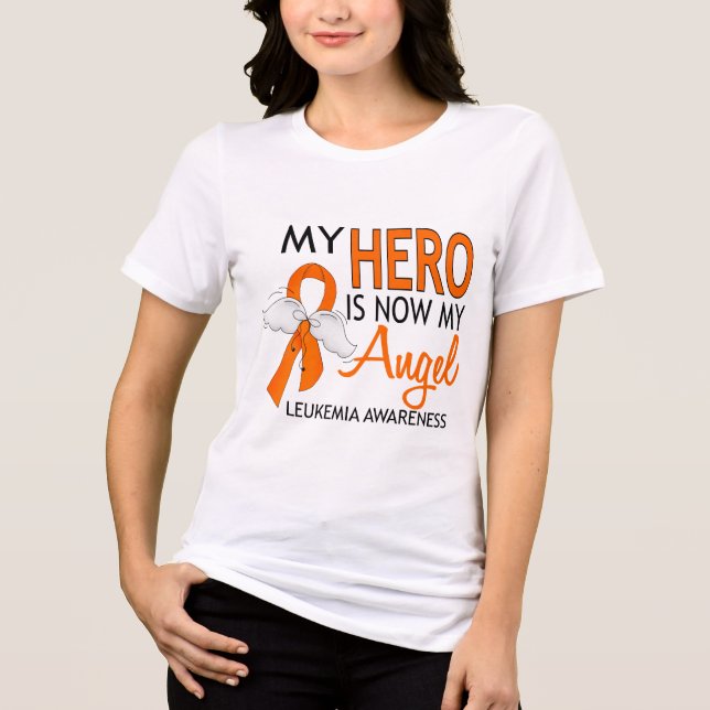 My Hero Is My Angel Leukaemia Tri-Blend Shirt (Front)