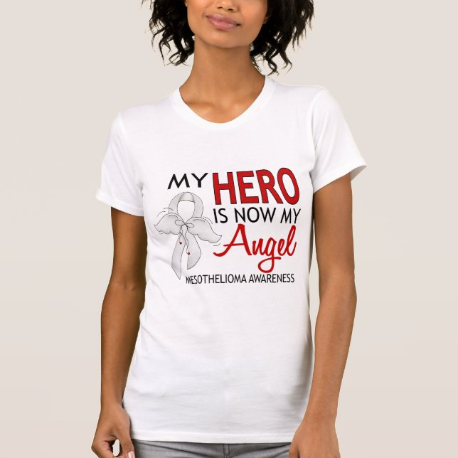 My Hero Is My Angel Mesothelioma T-Shirt (Front)