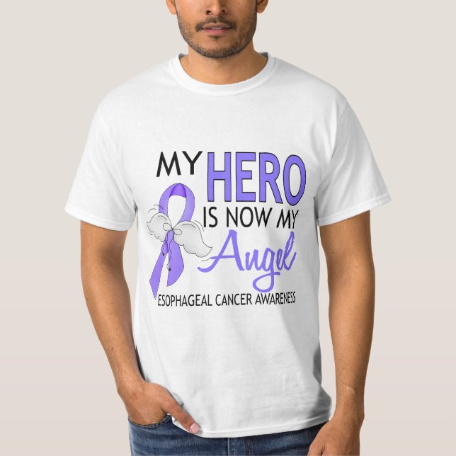 My Hero Is My Angel Oesophageal Cancer T-Shirt (Front)