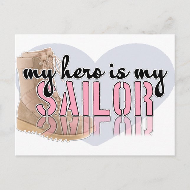 My Hero is my Sailor Postcard (Front)
