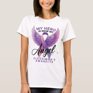 My Hero Is Now My Angel Alzheimer's Awareness T-Shirt