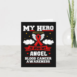 My Hero Is Now My Angel Blood Cancer Red Clouds Li Card