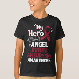 My Hero Is Now My Angel Brain Aneurysm Awareness T-Shirt