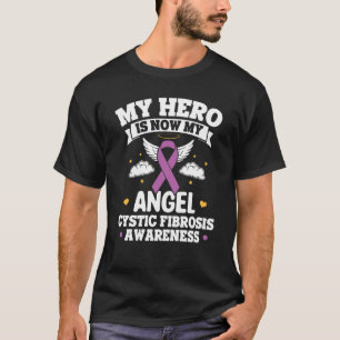 My Hero Is Now My Angel Cystic Fibrosis Awareness T-Shirt