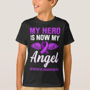 My Hero Is Now My Angel Dementia Awareness Heimerh T-Shirt