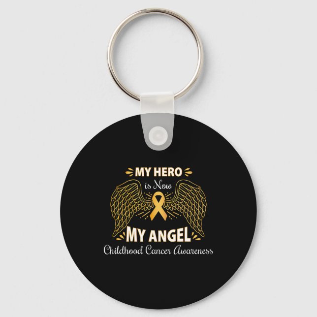 My Hero Is Now My Angel  Key Ring (Front)