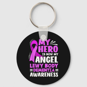 My Hero Is Now My Angel Lewy Body Dementia Key Ring