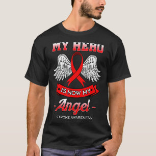 My Hero Is Now My Angel Stroke Red Neurologists T-Shirt