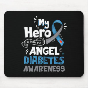 My Hero Is Now My Angel T1d Diabetes Awareness Gif Mouse Pad