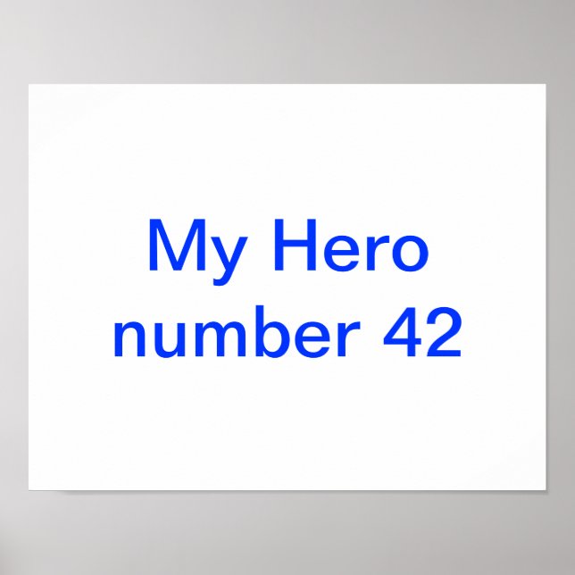 My hero Jackie Robinson poster (Front)