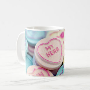 "My Hero" Love heart sweets Mug