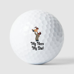 My Hero, My Dad - Father’s Day Gift Design Golf Balls