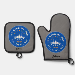 My Hero My Dad Oven Mitt & Pot Holder Set
