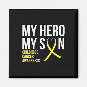 My Hero My Son Childhood Cancer Awareness Tee Magnet