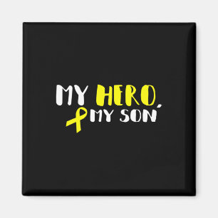 My Hero My Son - Gold Ribbon Childhood cancer awar Magnet