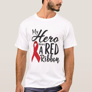 My Hero Wears a Red Ribbon T-Shirt