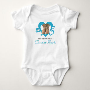 My Hero Wears Combat Boots Baby Bodysuit