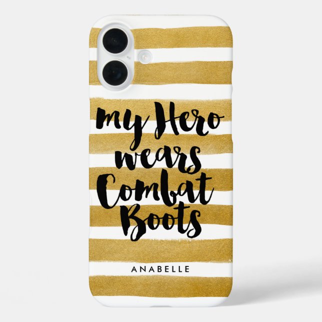 My Hero Wears Combat Boots Case-Mate iPhone Case (Back)