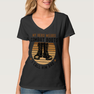 My Hero Wears Combat Boots Father's Day 2022 T-Shirt
