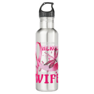 My Heroes I Wear Pink For My Wife Breast Cancer 710 Ml Water Bottle