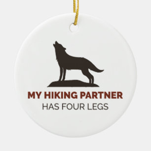 My Hiking Partner Has Four Legs Ceramic Tree Decoration