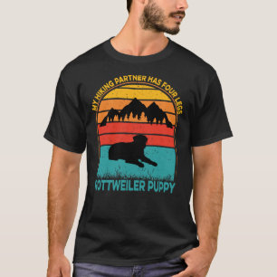 My Hiking Partner Has Four Legs Rottweiler Puppy T-Shirt