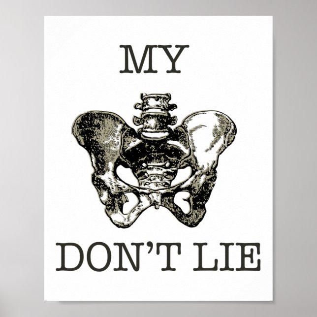 My Hips Don't Lie Funny Dancing Skeleton Bone X-ra Poster (Front)