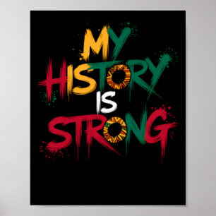 My History Is Strong Black History Month 2025 Stic Poster