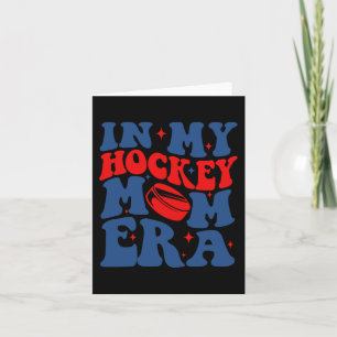 My Hockey Mum Era Groovy Ice Hockey Mum Mama Mothe Card