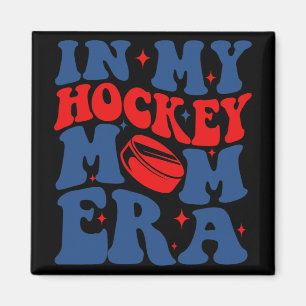 My Hockey Mum Era Groovy Ice Hockey Mum Mama Mothe Magnet