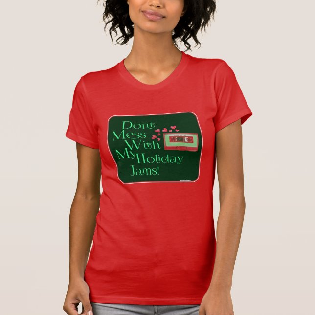 My Holiday Jams Funny Christmas Cartoon Slogan T-Shirt (Front)