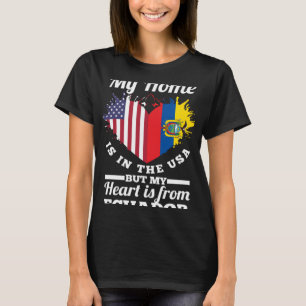 My Home Is In The USA But My Heart Is From Ecuador T-Shirt