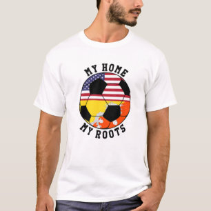 My Home My Roots Bhutan Flag Soccer T-Shirt
