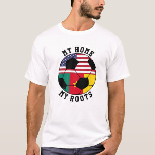 My Home My Roots Cameroon Flag Soccer T-Shirt