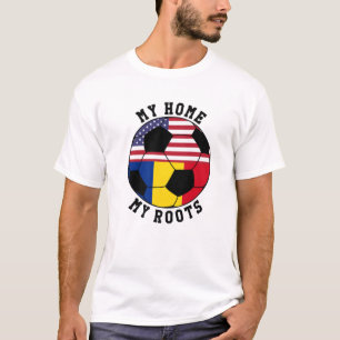 My Home My Roots Romania Flag Soccer T-Shirt