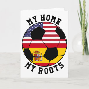 My Home My Roots Spain Flag Soccer  Card