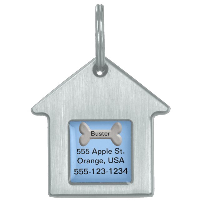 My home personalised dog tag (Front)