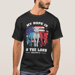 My Hope Is In The Lamb Christian God Jesus US Flag T-Shirt