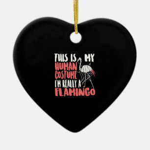 My Human Costume Im Really A Flamingo Mummy Cute Ceramic Tree Decoration