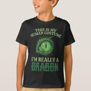 My Human Costume Im Really Dragon Halloween Men Wo T-Shirt