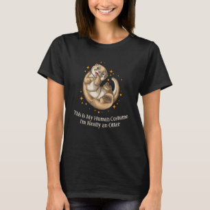 My Human Costume Otter Halloween Sea Otter Scary T-Shirt