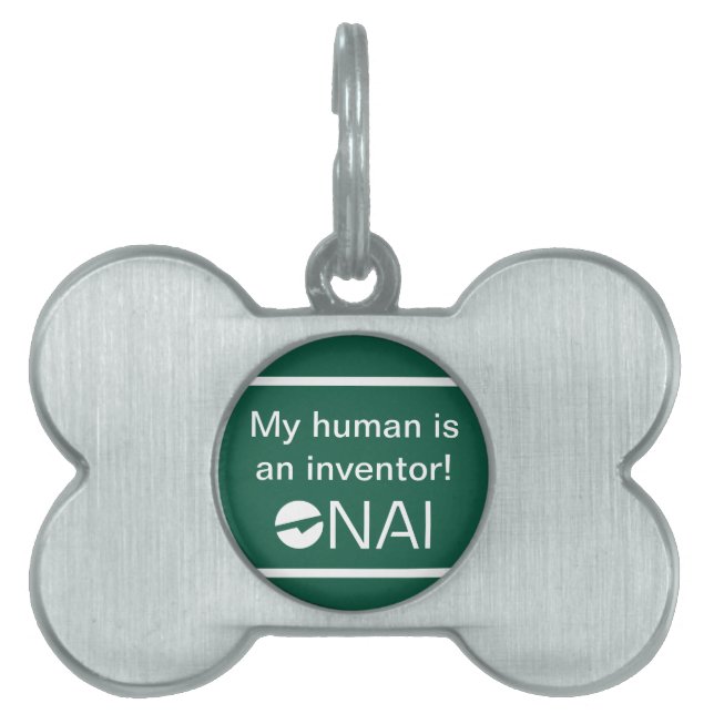 My human is an inventor! Pet tag (Front)