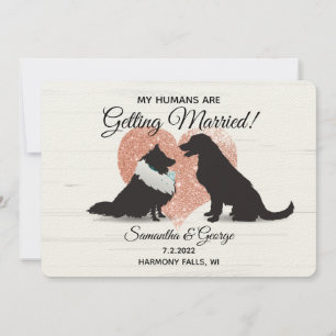 My Humans Are Getting Married-Dogs Save the Date Invitation